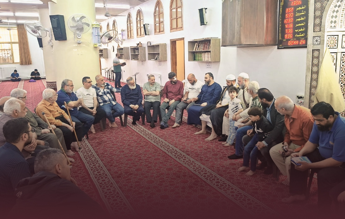 Liked by abo_humam_ and 2 others جلسة حوارية في مسجد عبد القادر الحسيني بمخيم اليرموك تناقش الخدمات وعودة الأهالي والتملك